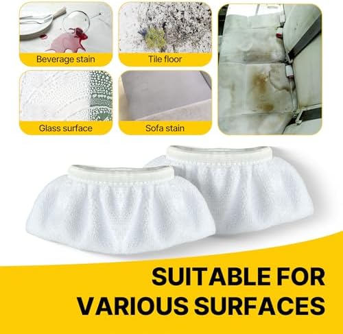 4 PCS Universal Steam Mop Pads for Handheld Steam Cleaners