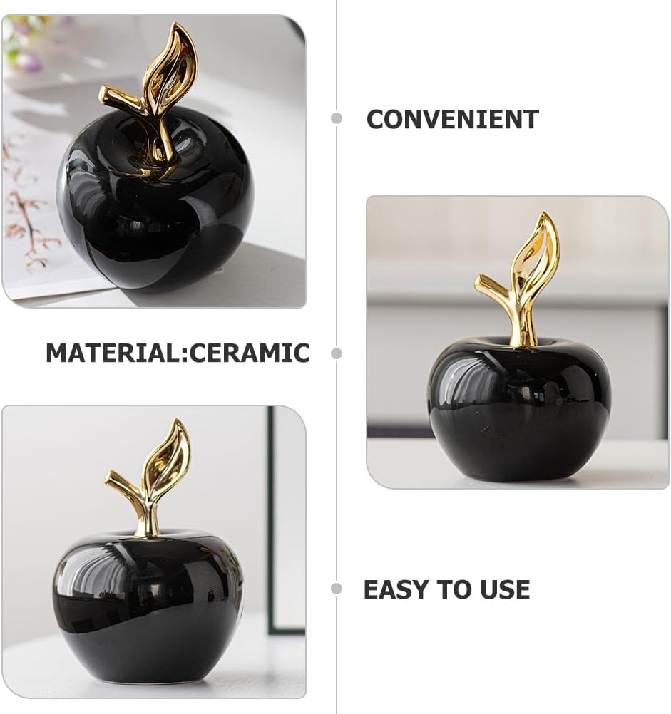 MAGICLULU Ceramic Apple Figurine 45in Lifelike Desktop Decor