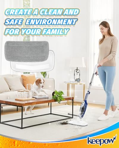KEEPOW Steam Mop Pads for GF-6610B 3 Pack Reusable Microfiber