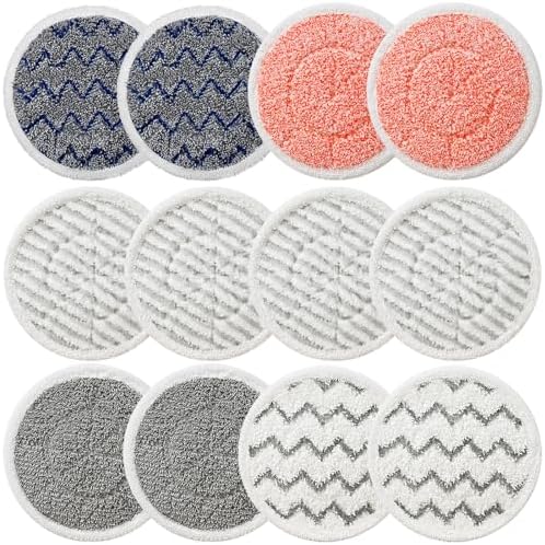 12 Pack S7001 Replacement Steam Mop Pads for Shark Models