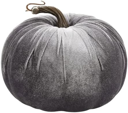 8pcs Artificial Velvet Pumpkin Halloween Decor Set