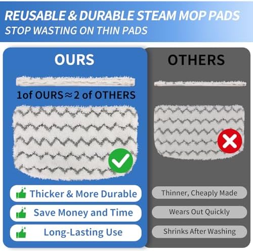 8 Pack Microfiber Steam Mop Pads for Shark S1000 Series