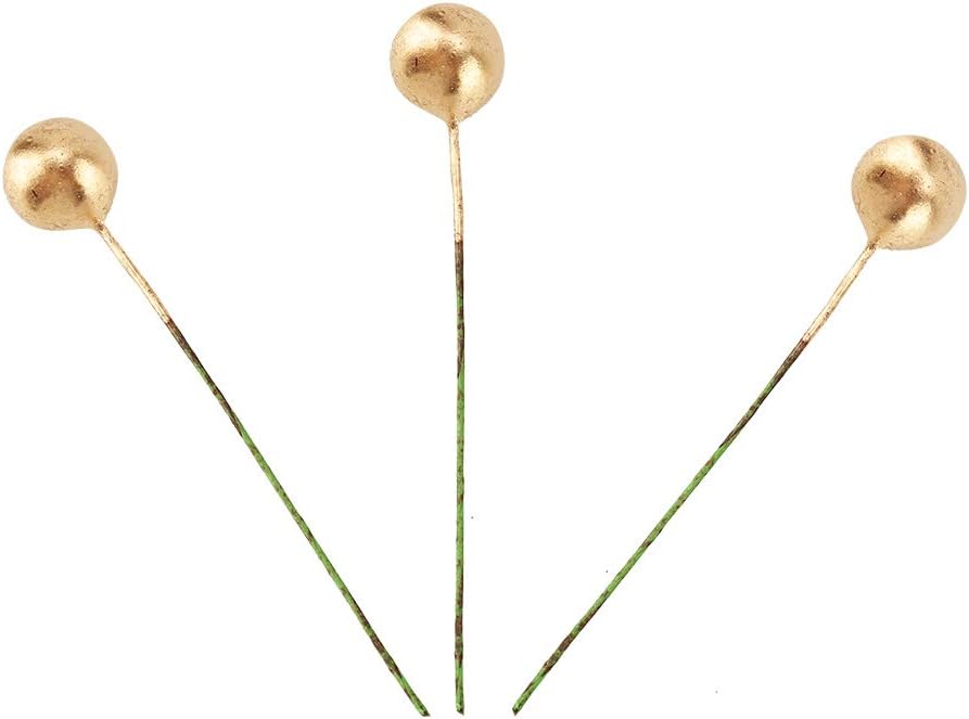 100 pcs Artificial Golden Holly Berry Christmas Decor Hanging Ornaments