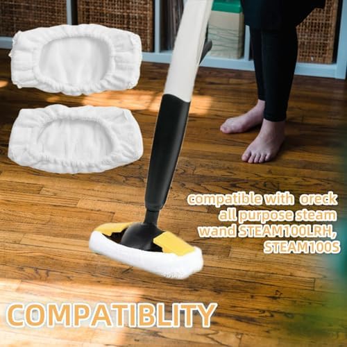 Reusable Mop Pads Replacement for Oreck Steamer Mop 2 Pack
