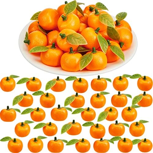 Juexica 48 Pcs Artificial Orange Decorations