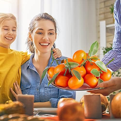WILLBOND 7 Cluster Artificial Orange Decor Set