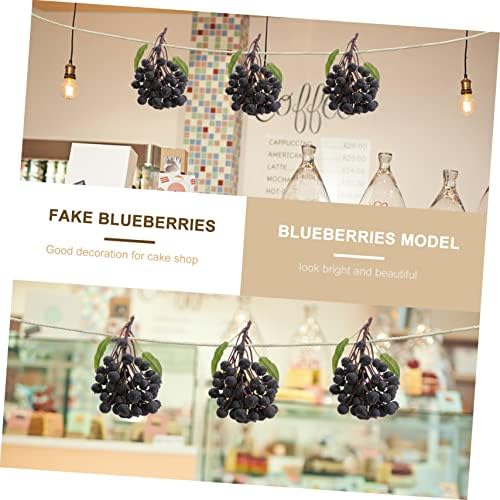 Lifelike Blueberries Artificial Fruit Decor for Home Garden