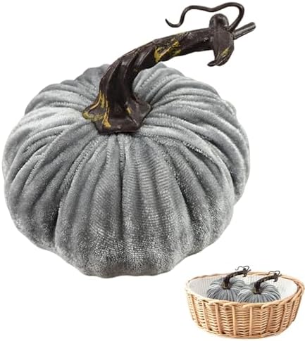 Mini Fake Pumpkins - 10cm Artificial Velvet Decorations for Fall