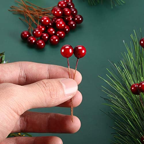 BBTO Artificial Holly Berries 100 Piece Wine Red
