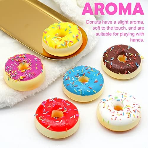 6PCS Artificial Doughnuts for Display Realistic Cute Fake Dessert