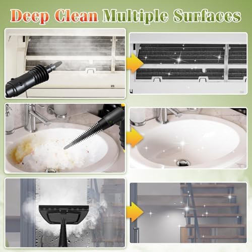 MiKoSoRu Handheld Steam Cleaner with 9pcs Accessories 1