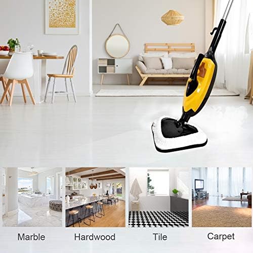 Fushing 6Pcs Steam Mop Pads Reusable Microfiber