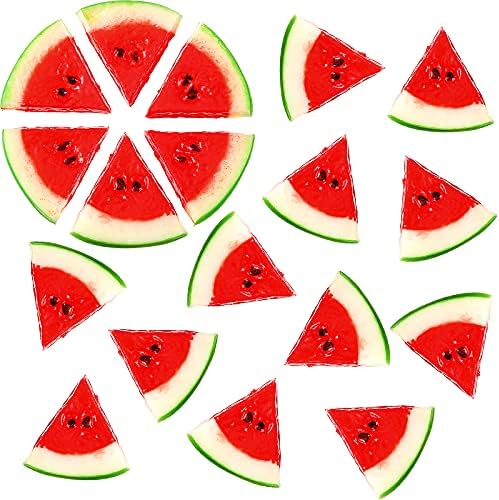MTLEE 18-Piece Artificial Watermelon Slices Decor Set