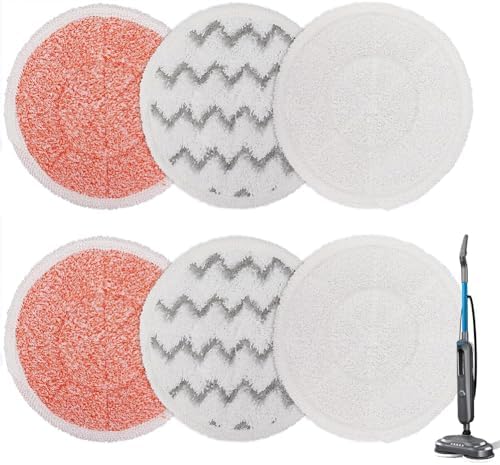 3897A Steam Mop Pads for Bissell SpinWave SmartSteam Scrubbing Steam Mop