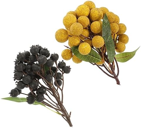 LIFKOME 2pcs Artificial Fruit Skewers for Photography and Decor