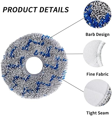 Kingsea Replacement Washable Mop Pads for ECOVACS DEEBOT OZMO X1 Omni Turbo