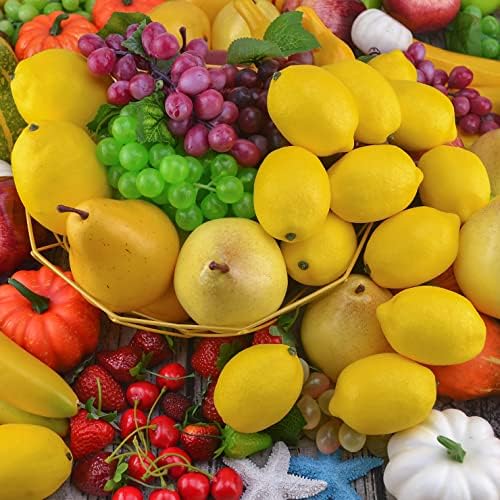 JEDFORE Artificial Lemons 12pcs Set Yellow