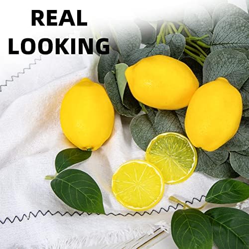 BigOtters 20PCS Fake Lemons for Decor and Parties
