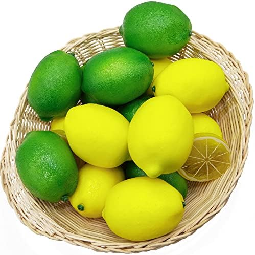 TIHOOD 30PCS Artificial Green Lemons for Decor