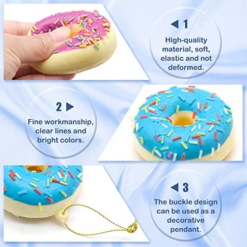 6PCS Artificial Doughnuts for Display Realistic Cute Fake Dessert
