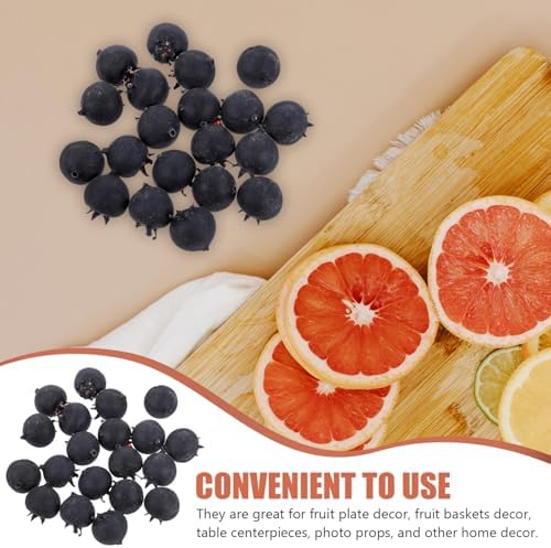 POPETPOP Artificial Blueberry 20pcs Fake Fruit Decor