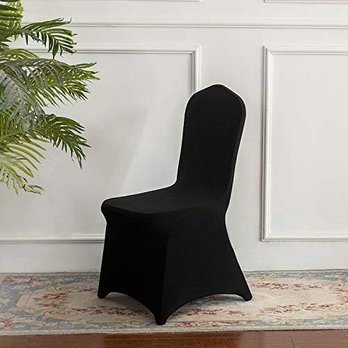 Peomeise 12pcs Stretch Spandex Chair Covers for Wedding and Party Use