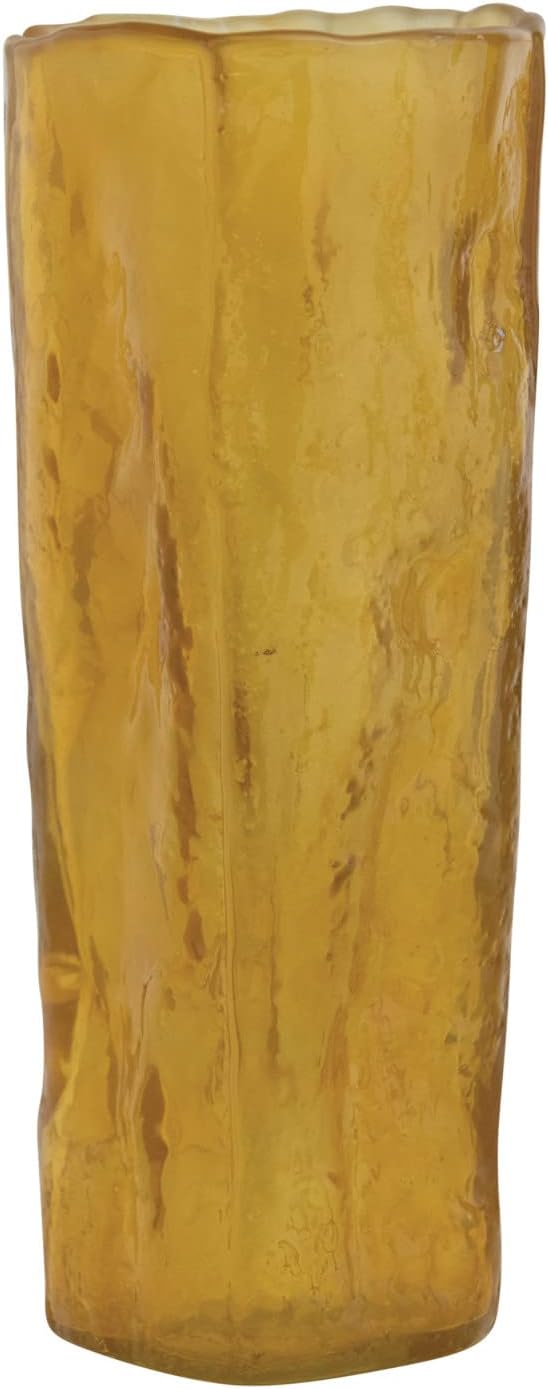 Creative Co Op Organically Shaped Glass Vase Orange