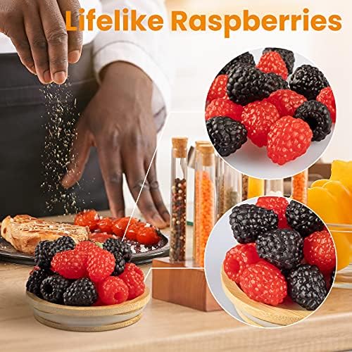 Xiao Hua Artificial Fruit Set 50pcs Black Raspberry Decor