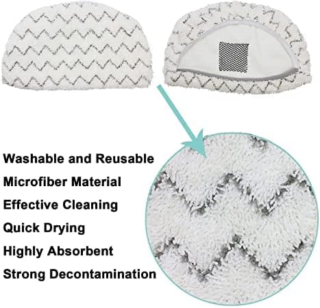 4 Pack Replacement Steam Mop Pads for Bissell Powerfresh Steam Mop Series
