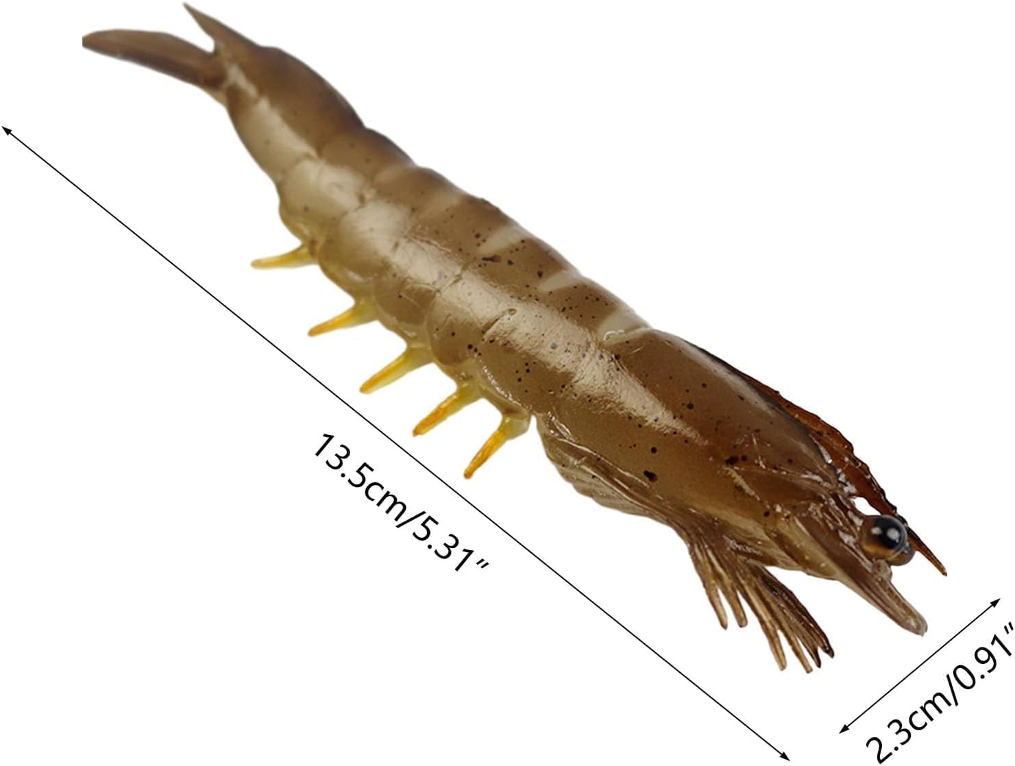 Realistic Red Artificial Shrimp Decorations