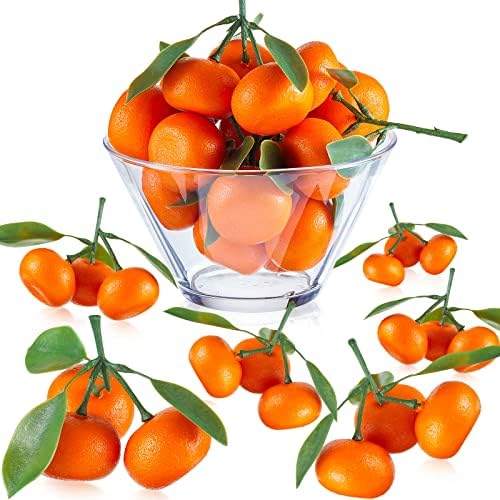 WILLBOND 7 Cluster Artificial Orange Decor Set