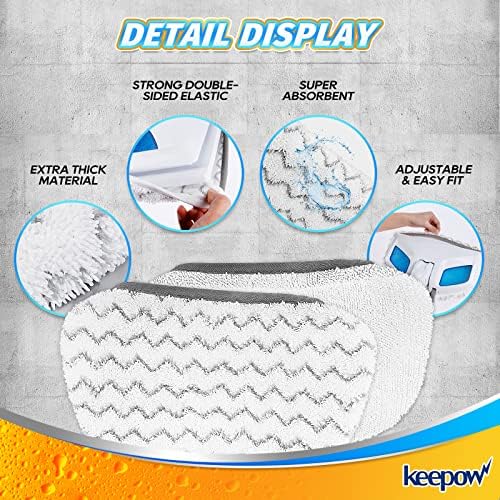 KEEPOW Steam Mop Replacement Pads 2 Pack