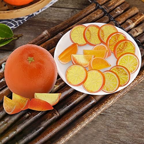 Woration 19 Pcs Artificial Orange Slices Decor Set
