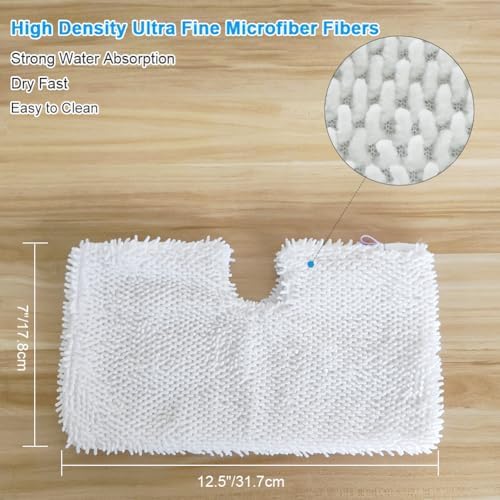 Fushing 6Pcs Steam Mop Pads Shark Compatible
