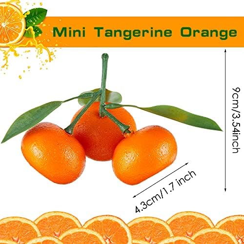 WILLBOND 7 Cluster Artificial Orange Decor Set