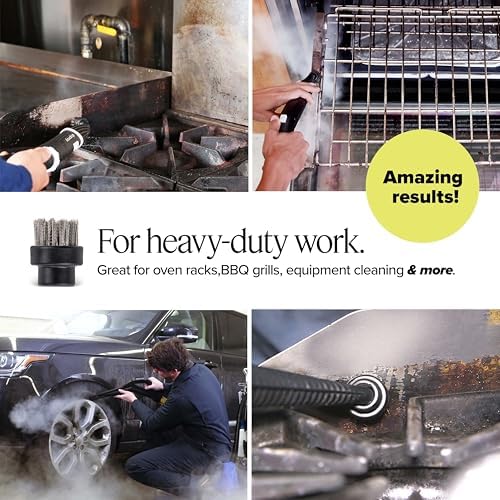Dupray Small Stainless Steel Brushes - Pack of 10 for Steam Cleaners