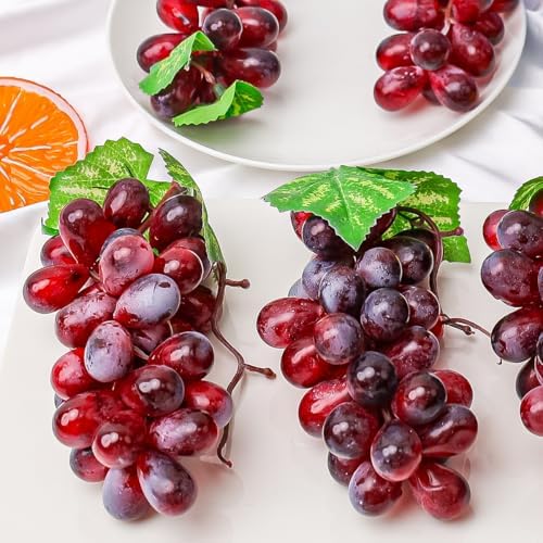8 Bunches Purple Faux Grapes - Greek Party Decor