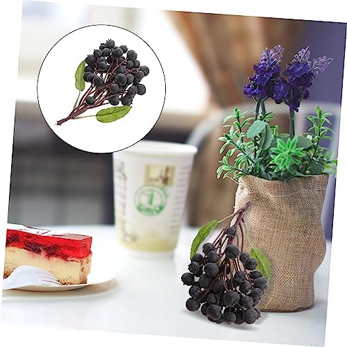 Lifelike Blueberries Artificial Fruit Decor for Home Garden