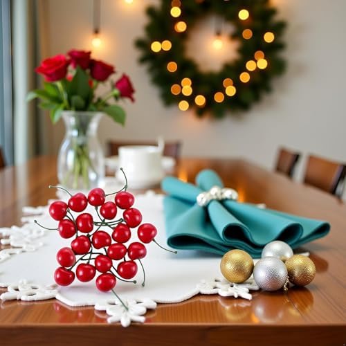 20 Pcs Realistic Red Artificial Cherries Decor