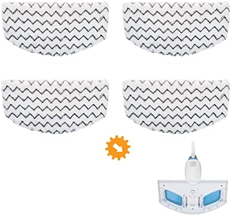 4 Pack Microfiber Scrubby Pads for Bissell Powerfresh 1940 Steam Mop Replacement