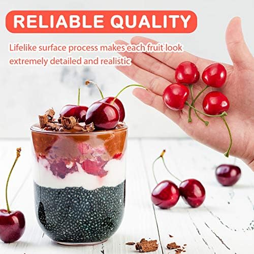 Skylety 80 pcs Artificial Cherry Decorations
