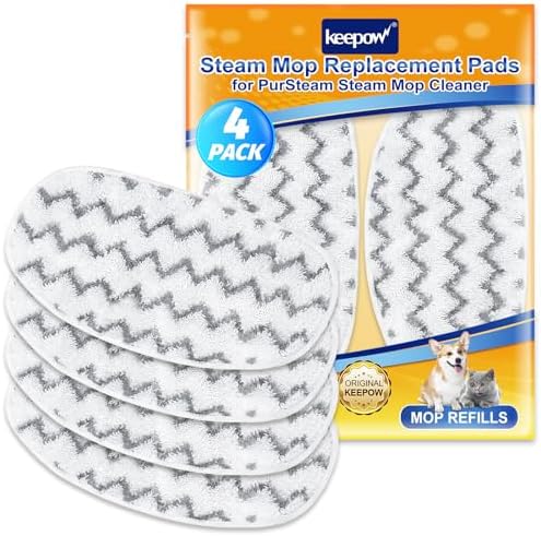 KEEPOW Steam Mop Pads for PurSteam and ThermaPro 211 4 Pack 1