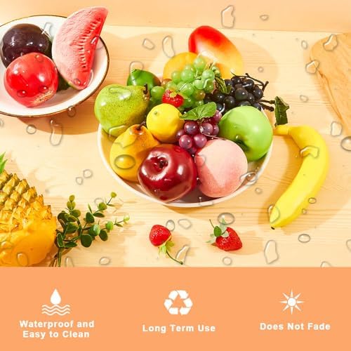 Vensovo 20PCS Artificial Fruit Decorations for Home Kitchen