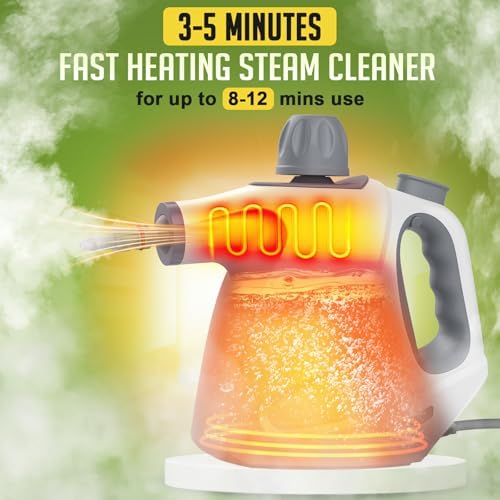 MOSCHE Multi-Surface Handheld Steam Cleaner with 11-Piece Kit