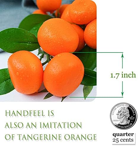 Hagao Fake Mini Tangerine Orange Artificial Fruit Set of 3