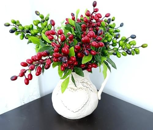 BEIJIALY 4 Pack Artificial Berry for Christmas Decor