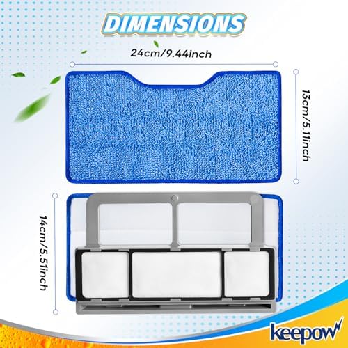 KEEPOW Reusable Mop Pads Refills for Shark VACMOP
