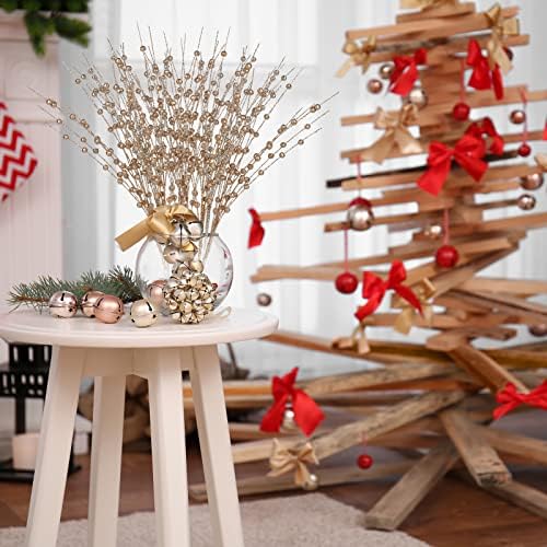 10Pack Glitter Berry Stems for Christmas Decor