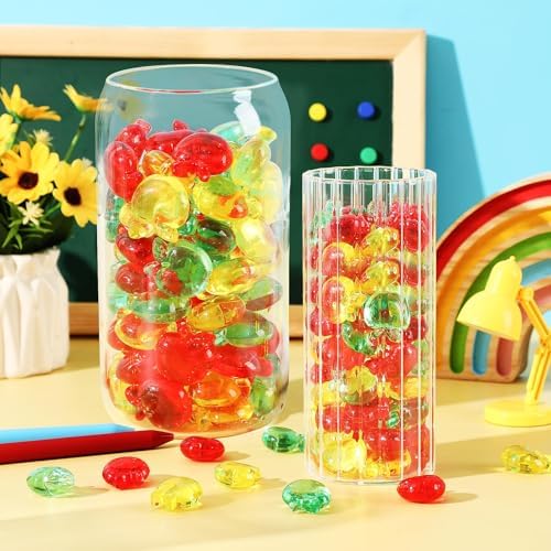 60pcs Mini Apples Acrylic Vase Fillers Back To School Decor