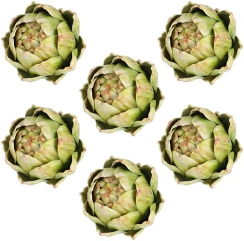 Timgle 6 Pcs Large Green Artificial Artichokes Decor